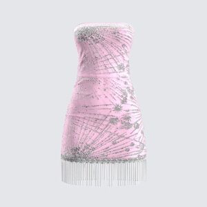 Pink Sequin Mini Dress Size: XL